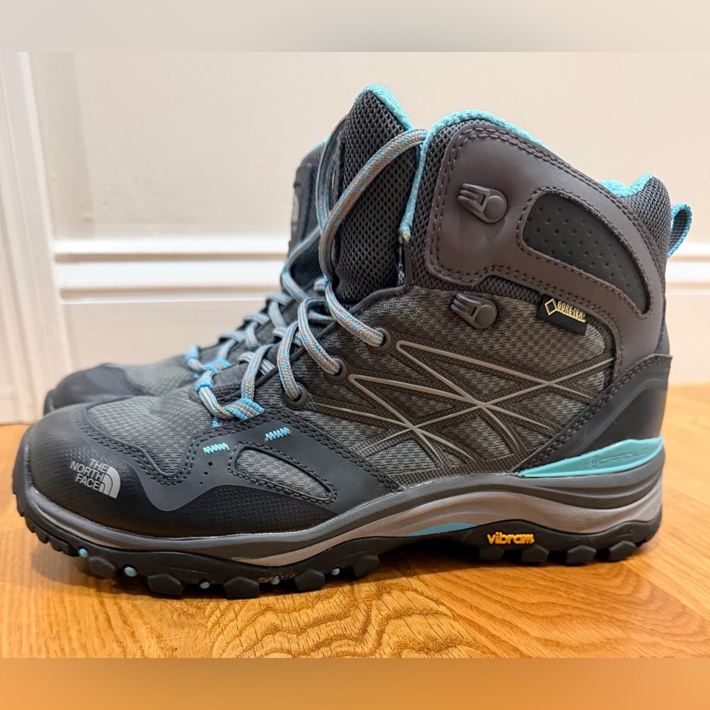 The North Face Women's Gray and Blue Athletic Shoes